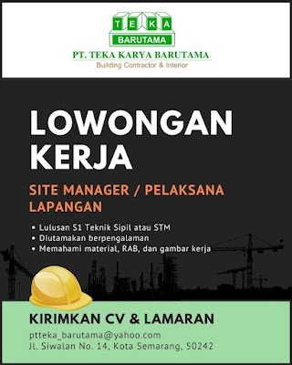 Site Manager/Pelaksana Lapangan
