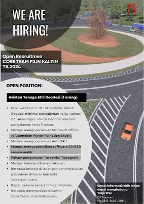 Asisten Tenaga Ahli Geodesi (1 orang)