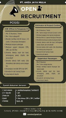 - HSE Officer & Pengawas K3