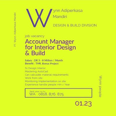 Lowongan Kerja Account Manager Interior Design