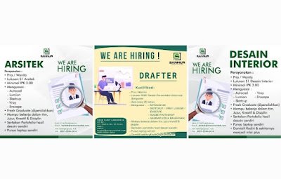 Lowongan Drafter, Arsitek, Design Interior
