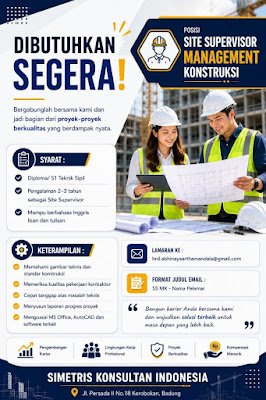 Site Supervisor MEP & Site Supervisor Management Konstruksi