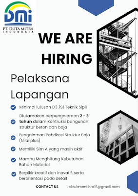 Pelaksana Lapangan dan Staff/SPV/PM Proyek