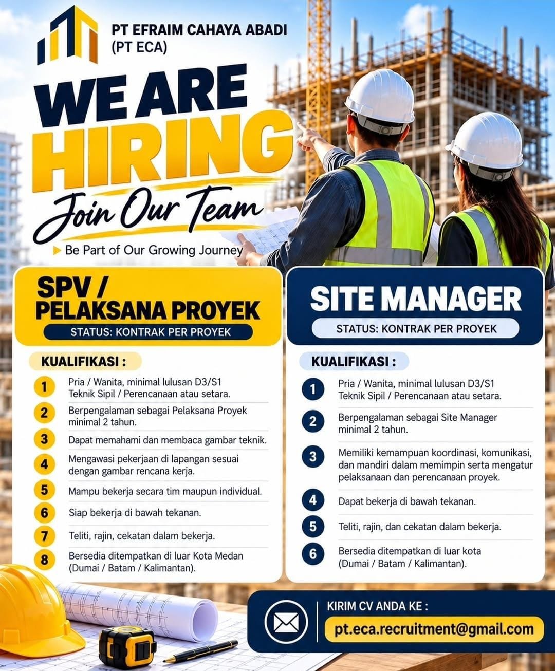 SPV / Pelaksana Proyek - Site Manager
