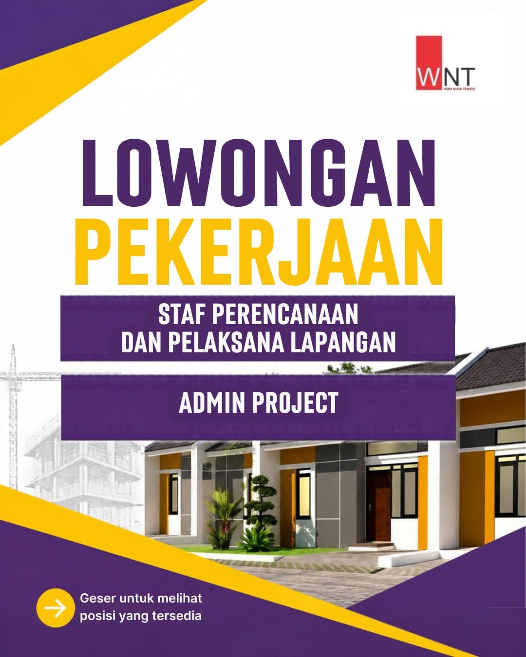 Staf Perencanaan dan Pelaksana Lapangan - Admin Project