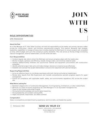 Site Manager & Admin Logistik