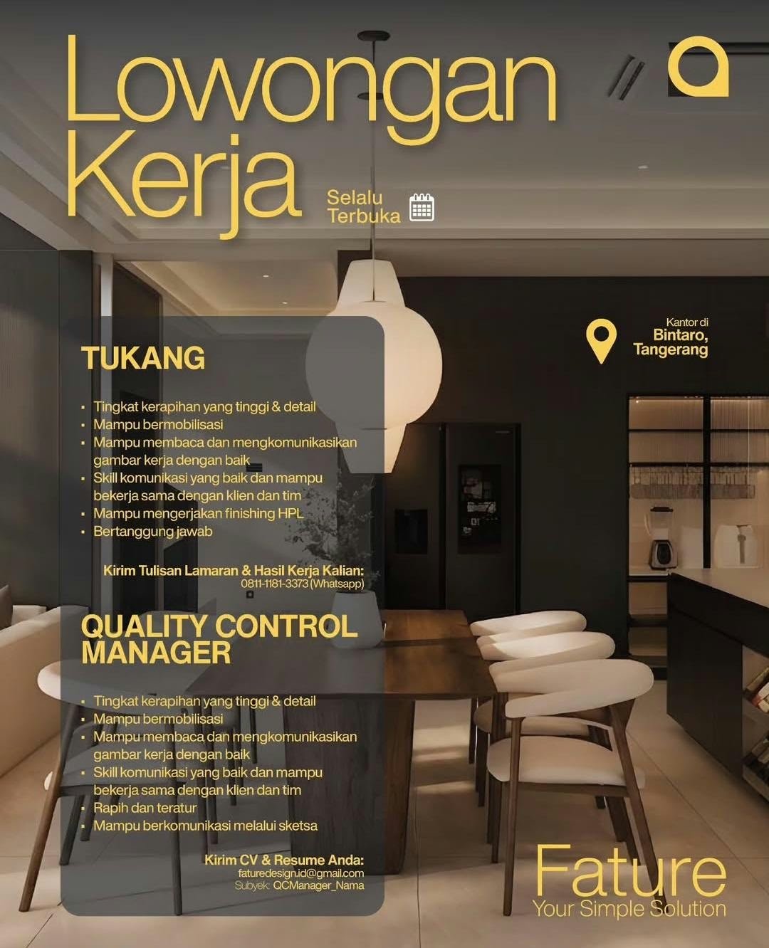 Tukang  - Quality Control Manager