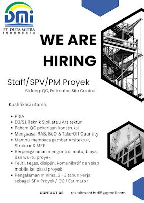 Staff/SPV/PM Proyek