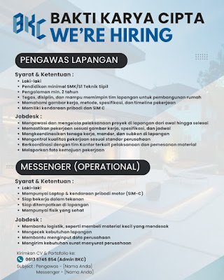 Pengawas Lapangan & Messenger (Operational)