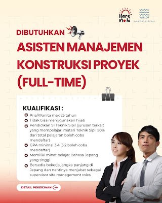 Asisten Manajemen Konstruksi Proyek (Full-Time)