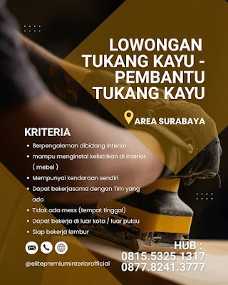 Tukang Kayu / Pembantu Tukang Kayu