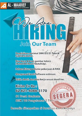 Drafter / Estimator Teknik Sipil / Arsitektur