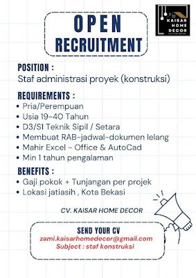 Staf Administrasi Proyek (Konstruksi)