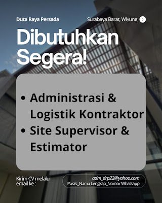 - Administrasi & Logistik Kontraktor