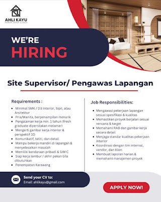 Site Supervisor/ Pengawas Lapangan