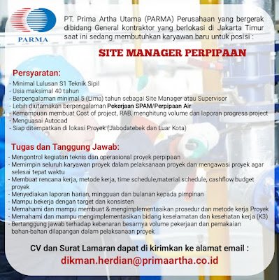Site Manager Perpipaan