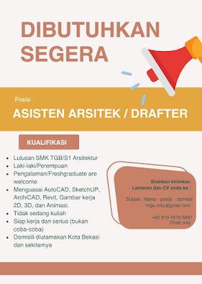 Asisten Arsitek/Drafter