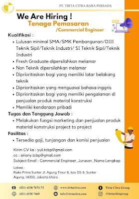 Tenaga Pemasaran /Commercial Engineer